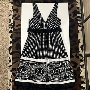 NWT - Byer California - Junior Size 7 - $70 Retail - Black/White Polka Dot Dress